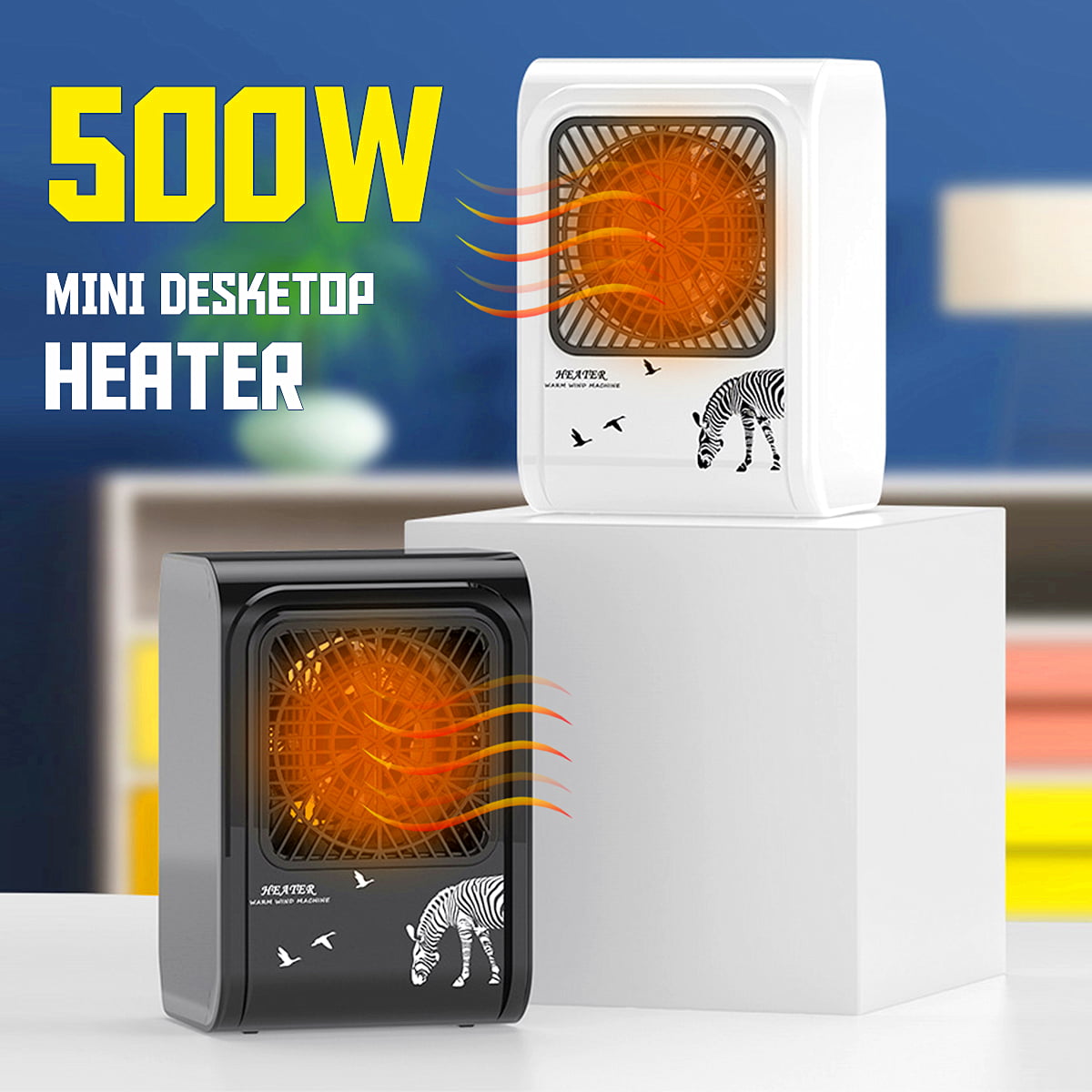 110V Portable Mini Electric Heater Fan Winter Home Office Desktop