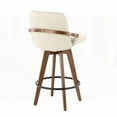 thumbnail image 4 of 1-Piece Solid Wood Dining Chair - Mid-Century with Faux Leather, 250lbs Capacity, 4 of 5