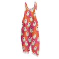 thumbnail image 2 of Stralyhd Pumpkin Face Graphic Jumpsuits for Women Halloween Holiday Sleeveless Jumpsuit Ghost Jumpsuits with Pockets Scary Pumpkin Pattern Long Pants Red L, 2 of 7