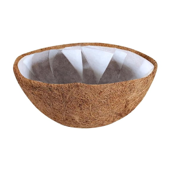 Coconut Fiber Planter Liner for Hanging Baskets – Coir and Non-Woven Fabric Insert for Pots and Wall Planters()