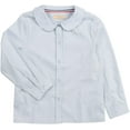 thumbnail image 4 of Leveret Kids & Toddler Girls Long Sleeve Uniform Cotton Dress Shirt Light Blue (Size 4 Years), 4 of 4