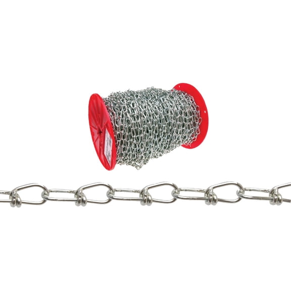 Campbell Chain No. 3 in. Double Loop Carbon Steel Chain 5/64 in. Dia. x 200 ft. L - Total Qty: 1 — Residential Use, Standard Application