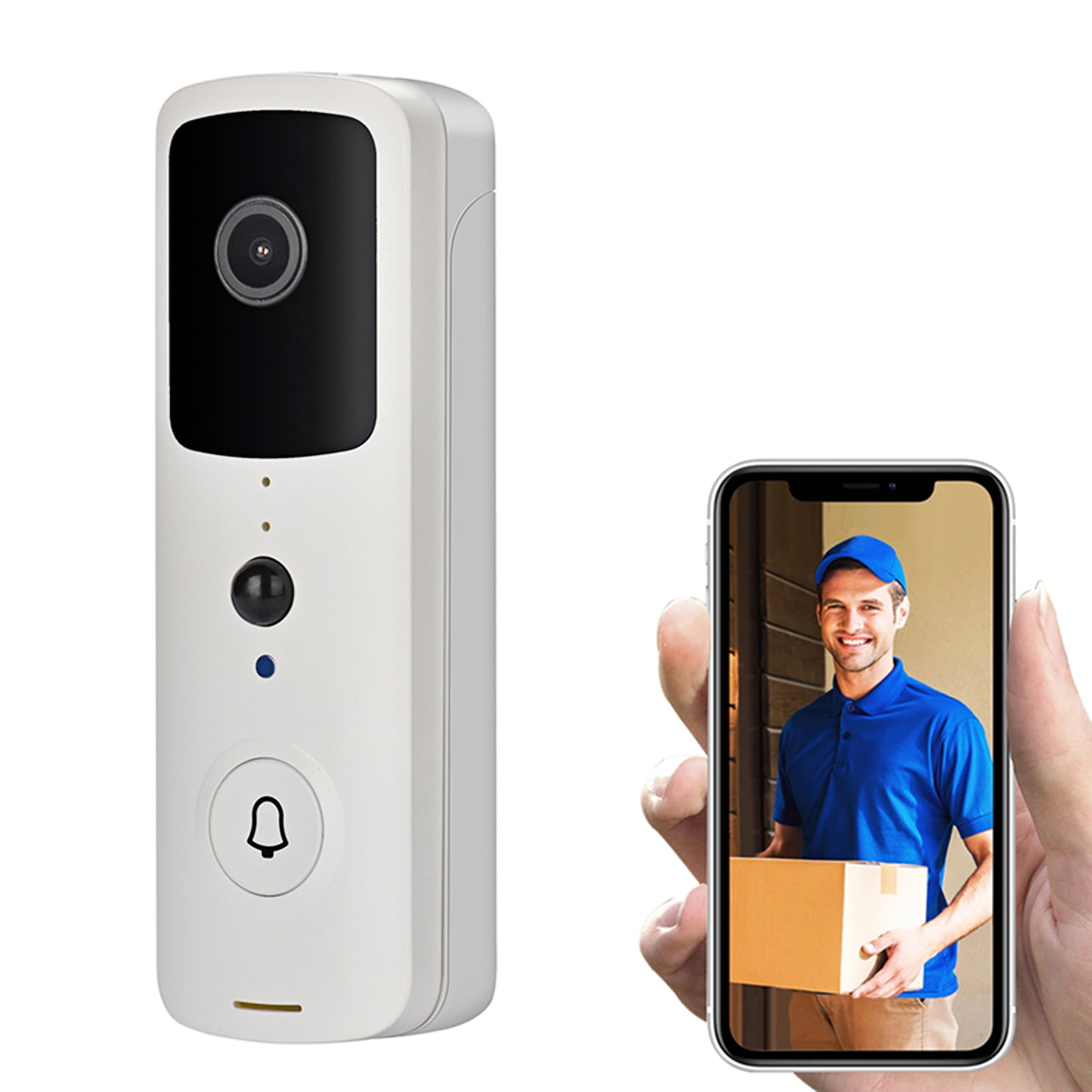 Wireless Video Doorbell Battery Operated 720P Visual Realtime WiFi
