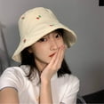 thumbnail image 7 of YooGuoGuo Cute Cherry Embroidered Bucket Hat Reversible Double-Side-Wear Hat Summer Packable Beach Sun Fisherman Hat, 7 of 7