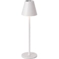 thumbnail image 1 of (White) Modern LED CordlessTable Lamp,4000mAh Rechargeable Battery Desk lamp,3 Level Brightness Night Light, Metal Shell,Minimalist Design, for Couple Dinner/Coffee Table/Restaurant/Bedroom, 1 of 5