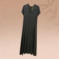 thumbnail image 4 of Blmnix Bamboo Nightgowns Women's Nightgowns & Sleepshirts Sleepshirts Long Nightgowns Nightgowns Gray Crew Neck Short Sleeve Nightgowns for Women Soft Cotton,L, 4 of 5