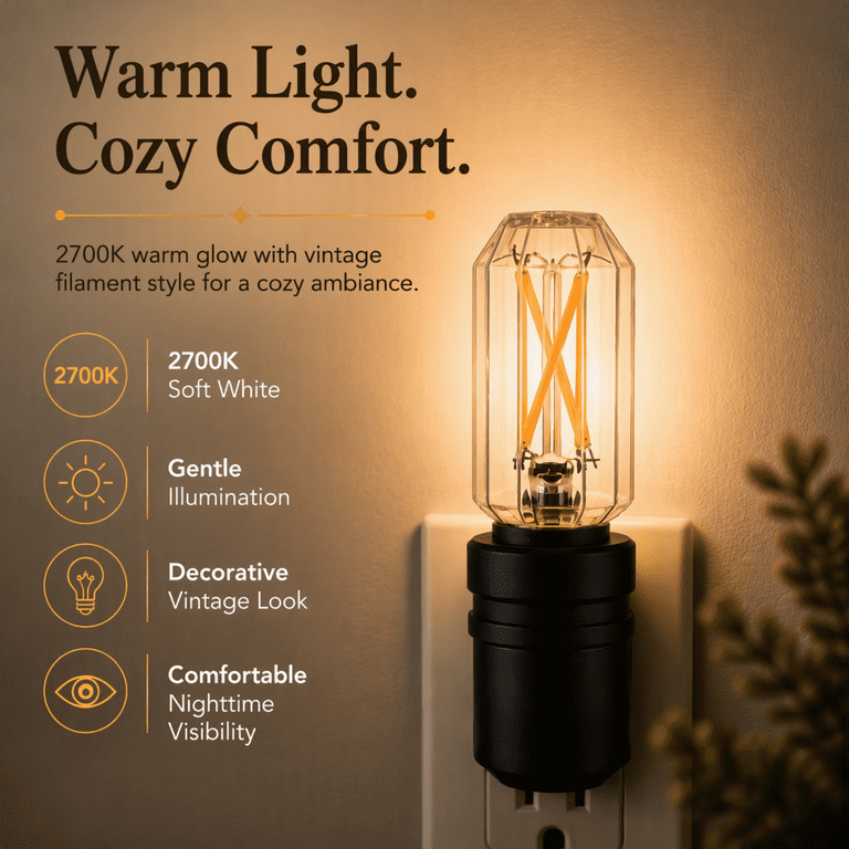 Better Homes & Gardens Vintage LED Night Lights, 2-Pack photo 2