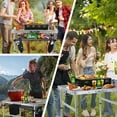 thumbnail image 5 of Adjustable Height Folding Table - 23.6" Square Lightweight Aluminum Outdoor Table with Carry Handle & Mesh Bag, for Camping, Grill, Picnic, Card Games (White), 5 of 6