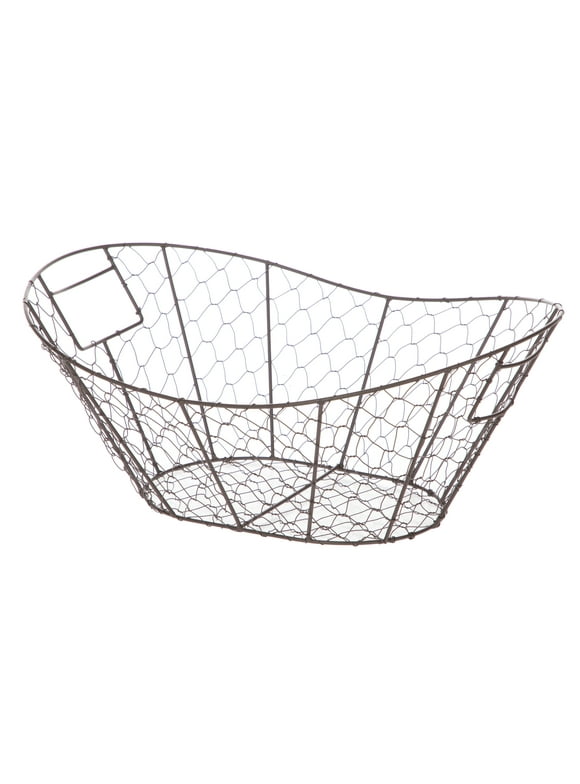 Mainstays Chicken Wire Decorative Storage Basket with Handles