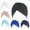 Multicolour, variant on ZOUYUE 5 Pieces Stretch Polyester Turbans Head Bennie Cover India's Hat Twisted Headwrap