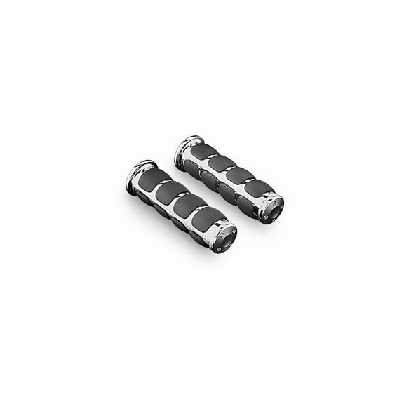 Kuryakyn 6235 Premium ISO Handlebar Grips for Throttle and Clutch: Kawasaki, Suzuki, Victory & Yamaha Motorcycles, Chrome, 1 Pair