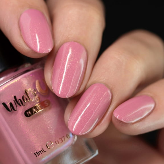 Whats Up Nails - Mauver and Shaker Nail Polish Mauve with Pink to Green Iridescent Duochrome Shimmer Lacquer Varnish Made in USA 12 Free Cruelty Free Vegan Clean