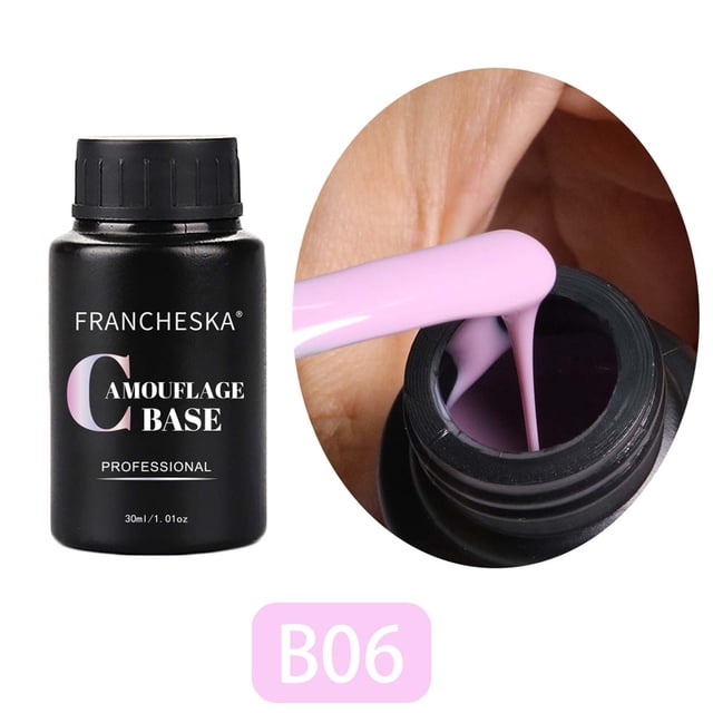 Polvo para uñas Arte de uñas Goma Color nude Base Brillantina Brillantina Fototerapia Base Pegamento Arte de uñas