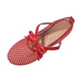 thumbnail image 2 of Plus Size Wide Width Square Toe Women's Elegant Casual Dress Shoes Comfortable Daily Wear Spring Summer Red A 5.5, 2 of 9