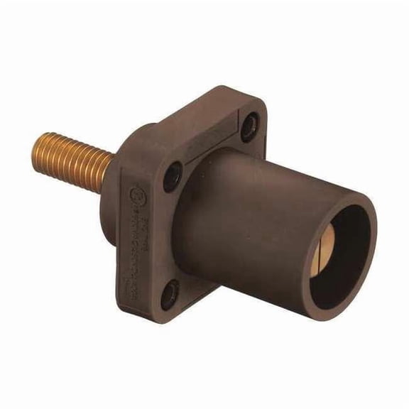 Hubbell Wiring Device-Kellems Receptacle,4 to 4/0,Male,Brwn,Taper HBLMRSBN
