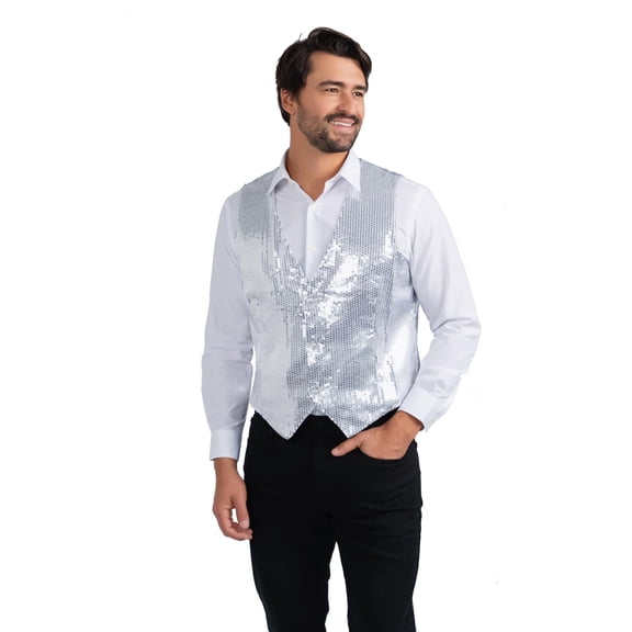Chaleco de lentejuelas Dress Up America para hombres y mujeres, adultos y niños