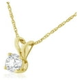 thumbnail image 4 of Superjeweler 14 Karat Yellow Gold 1/4 Carat Diamond Solitaire Necklace for Women, 18 Inches, Diamond Necklace for Women, 4 of 5