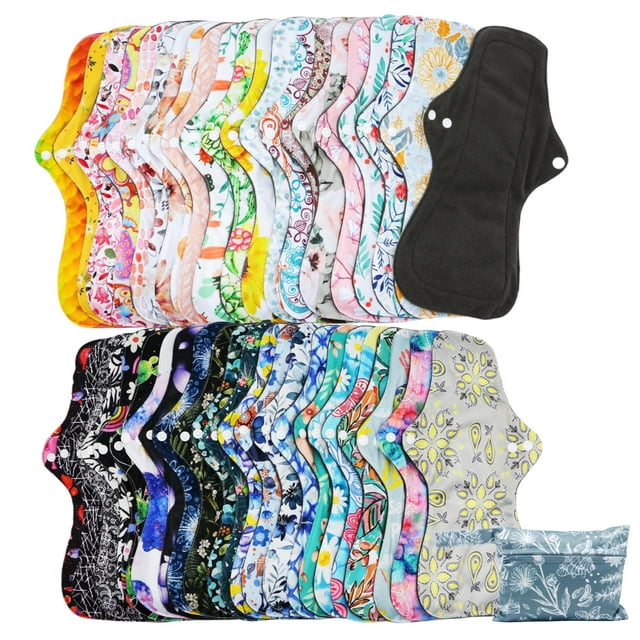 Almohadillas menstruales de tela reutilizables Asenappy Large (5 almohadillas)