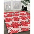 thumbnail image 3 of Ahgly Company Machine Washable Indoor Square Transitional Pastel Pink Area Rugs, 7' Square, 3 of 7