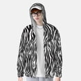 thumbnail image 2 of Lsque Zebra Pattern UPF 50+ Lightweight Sun Protection Men's Women's Long Sleeve Shirt, Hoodie Performance -Medium, 2 of 7