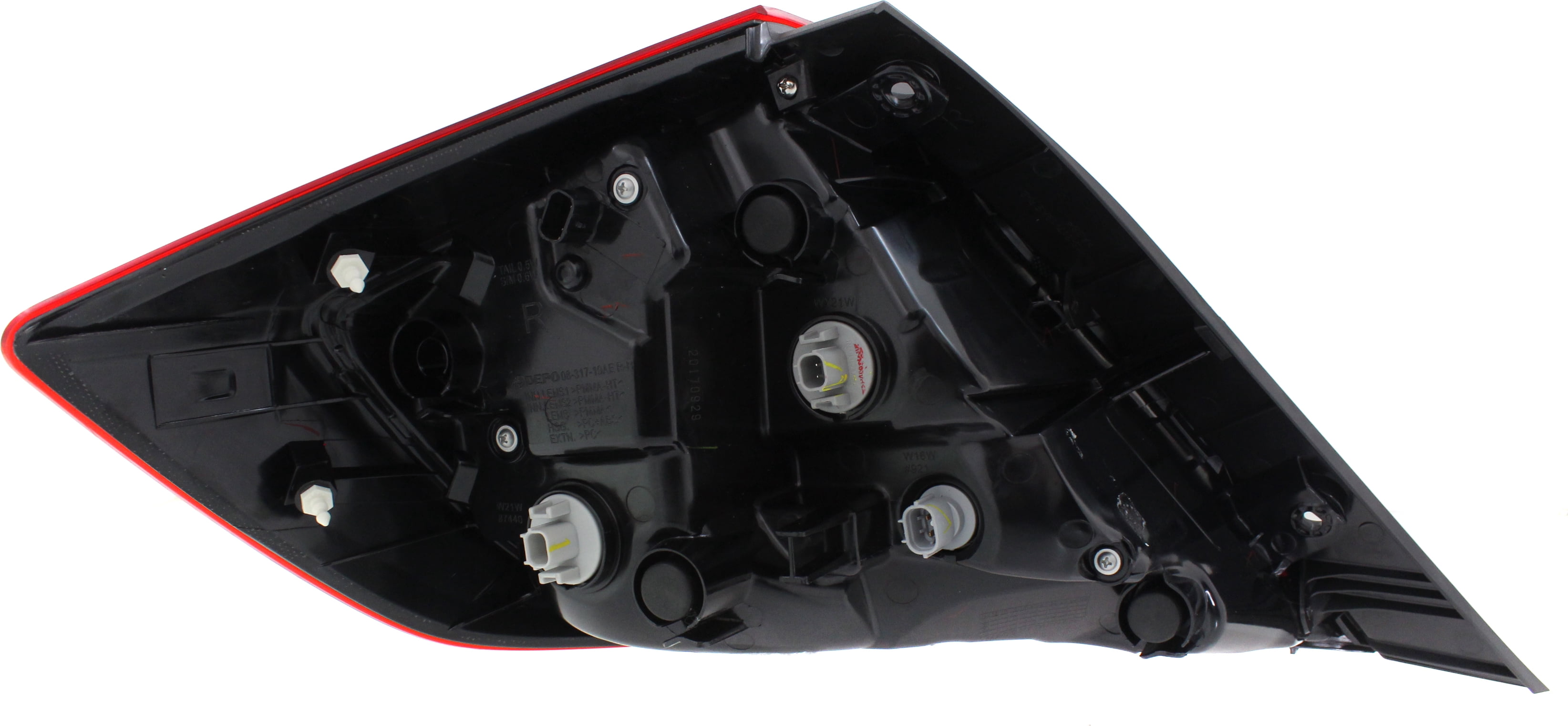 Tail Light Compatible With 2016-2021 Honda Civic Right Passenger Side, Outer With bulb(s) CAPA Certified