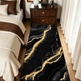 thumbnail image 4 of Bleum Cade 2x6 Runner Rugs for Hallways Kitchen Modern Abstract Washable Rug Soft Non Slip Black Gold Marble Indoor Carpet for Laundry Entryway Bedroom Bathroom, 4 of 12