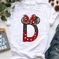 thumbnail image 4 of Ropa de verano de manga corta de Disney para niños, camisetas de algodón con estampado de letras de Minnie Mouse, camisetas de la AZ para niños, camisetas Y2k para niños y niñas, 4 of 4
