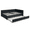Black | with Trundle, variant on Tcbosik Velvet Fabric Upholstered Daybed, Full Size Sofa Bed with 2 Drawers for Small Space, Wood Slats Support, Black