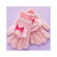 thumbnail image 1 of Sanrio, nuevos guantes de felpa Kuromi para pantalla táctil, guantes Kawaii My Melody con dibujos animados, guantes cálidos y suaves de cinco dedos para invierno para niñas, 1 of 4