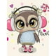 thumbnail image 1 of CHENISTORY Cartoon Owl Diamond Painting Animal Picture Rhinestones Diamond Embroidery Sale Diamond Mosaic Cross StitchRound 30x40cm frame Gao Jinjia LED, 1 of 2