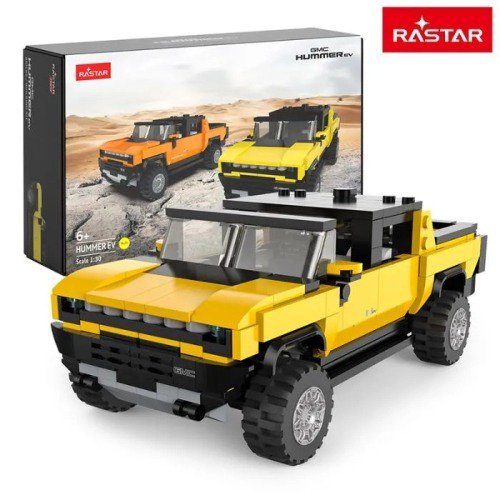 Rastar GMC Hummer EV Kit Modèle Jaune / 431 Pcs / Échelle 1:30 / Jouet Éducatif STEM