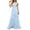 Blue, variant on Bridesmaid 2 Piece Dress Set, Sleeveless Fitted Top With Flowy Pleated Maxi Skirt, Casual Formal Daily Outfit, 2 Piece, S-3XL Plus Size Friendly