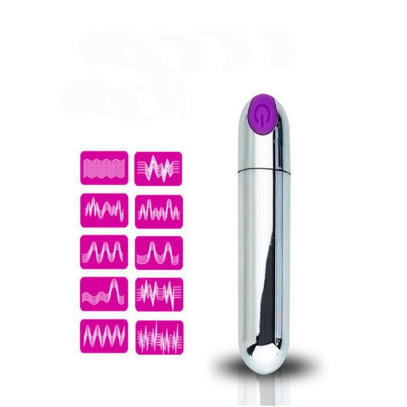 MAYNOS Handheld Electric Massage Stick, Rechargeable Wand Massager for Neck Shoulder Back Body Massage Portable Cordless Waterproof - Purple