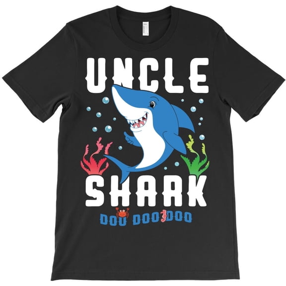 Uncle Shark Funny Family Matching Holiday Graphic H26422 T-Shirt, for Men and Women, Up to Size 5XL