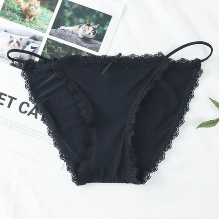 

Woman Sexy Satin Briefs Lace Tanga Bikini Knickers Panties Lingerie Underwear