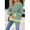 thumbnail image 3 of Sweatshirt For Women Oversized Long Sleeve Striped Pullover Color Block Crewneck Casual Loose Tops Y2K Clothes Workout Shirt, 3 of 7