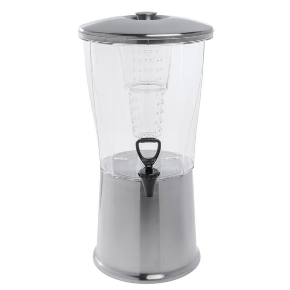 Service Ideas CBDRT3SS Beverage Dispenser, Round, 3 Gallon, Stainless Steel w/Infuser Tube, Silver