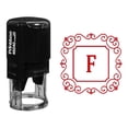 thumbnail image 1 of Printtoo R-40 Alphabet F Monogram Initial Square Swirl Border Self Inking Rubber Stamp Office Stationary, 1 of 3