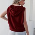 thumbnail image 4 of Top para mujer,Top corto con capucha sin mangas para mujer, camiseta deportiva de entrenamiento, poliéster, diseño lateral abierto para uso informal, sopatenor, 4 of 8
