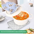 thumbnail image 3 of Yayeee Pot Holders Kitchen Heat Resistant with Pockets 7"x9.8" Cotton Oven Cooking Hot Pads, Cartoon Otters Pattern, 3 of 7