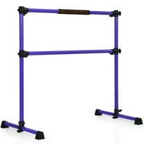 Goplus Portable Ballet Barre 4ft Freestanding Adjustable Double Dance Bar Purple