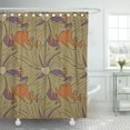 thumbnail image 1 of ABPHQTO Resumen Floral Negro Beige y Marrón Patrón Lindo Mille Fleurs Beautiful Beauty Bud Juego de Cortinas de Ducha de Baño Impermeables 165x180 cm ABPHQTO PKNMT66x72Shower-10244, 1 of 2