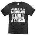 thumbnail image 5 of Mens Funny t-shirt Choked a cougar shirt humorous gifts sarcastic t-shirt humor joke t-shirt (3X-Large Grey), 5 of 6