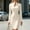 Beige, variant on Elvqul Dresses for Women Long Sleeve Collared Womens Dresses Plus Size Solid Pullover Long Dresses White Chic
