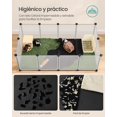 thumbnail image 4 of Parque para Mascotas con Suelo y Alfombra Impermeables y Extraíbles, Valla para Animales Pequeños, 125 x 63 x 42 cm, Blanco, 4 of 6