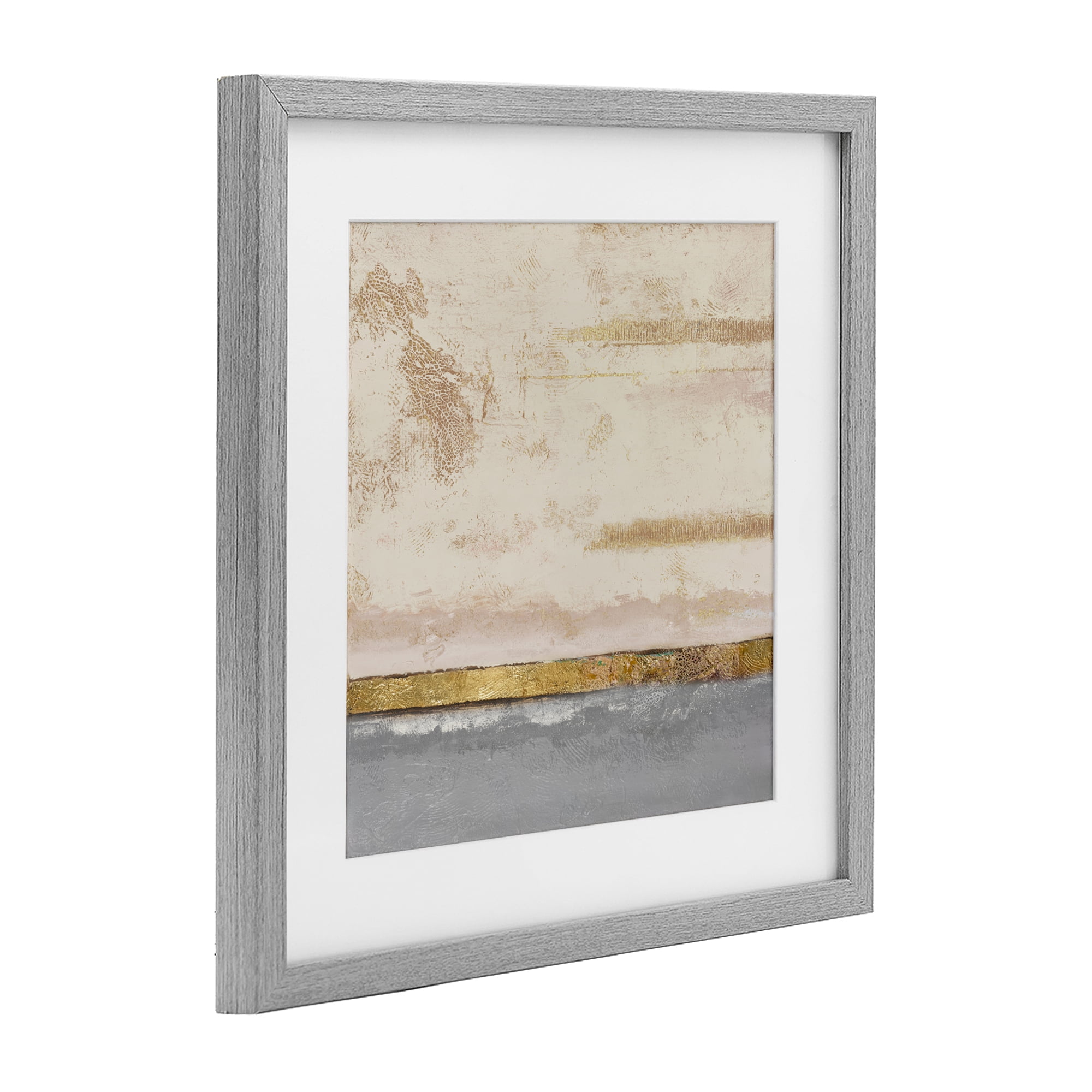 Stupell Industries Soft Sea Abstract Gray Framed Print Under Glass, design by Patricia Pinto