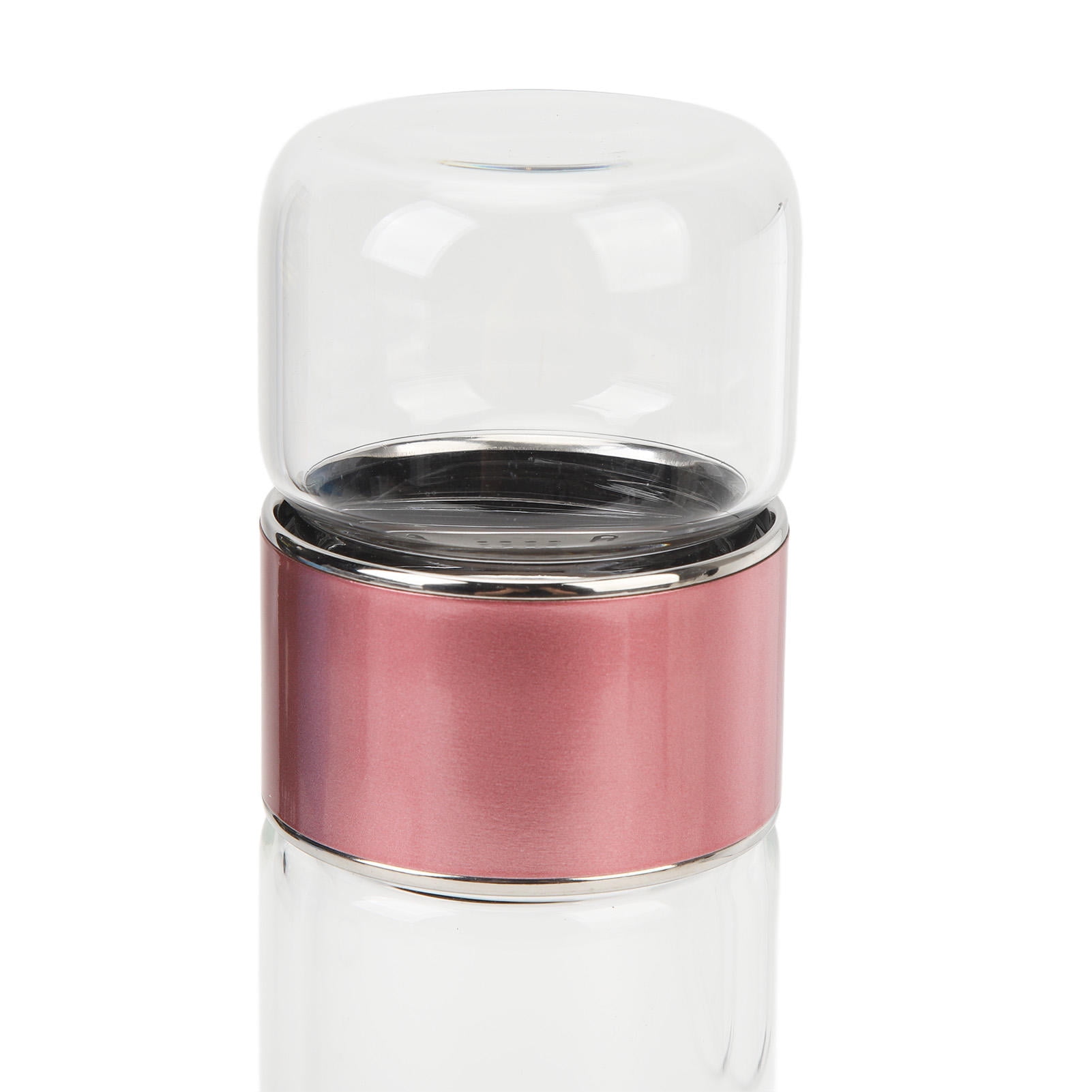 LAZIOEGR Double Wall Glass Water Bottle with Tea Separation, 420ml, Portable Premium Glass, Ideal Gift for Tea Lovers