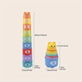 thumbnail image 3 of Rainbow Stacking Cups - Stacking Blocks for Early Education, Puzzle Fun, Color Recognition, Beach and Festival Toy, Birthday and Holiday Gift Idea, 3 of 5