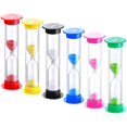 thumbnail image 4 of 24 Pcs Hourglass Plastic Hourglass Timer Colorful Hourglass Timer Sand Clock Timer 30s 1 Minute 2 Minutes 3 Minutes 5 Minutes 10 Minutes For Adults Children In Classroom Kitchen Games Office Timing, 4 of 7
