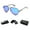 Matte Black Revo Blue Lenses, variant on Metal Frame Vintage Aviator Style Sunglasses with Case, Polarized Lenses, 100% UV Protection, Matte Black, Grey